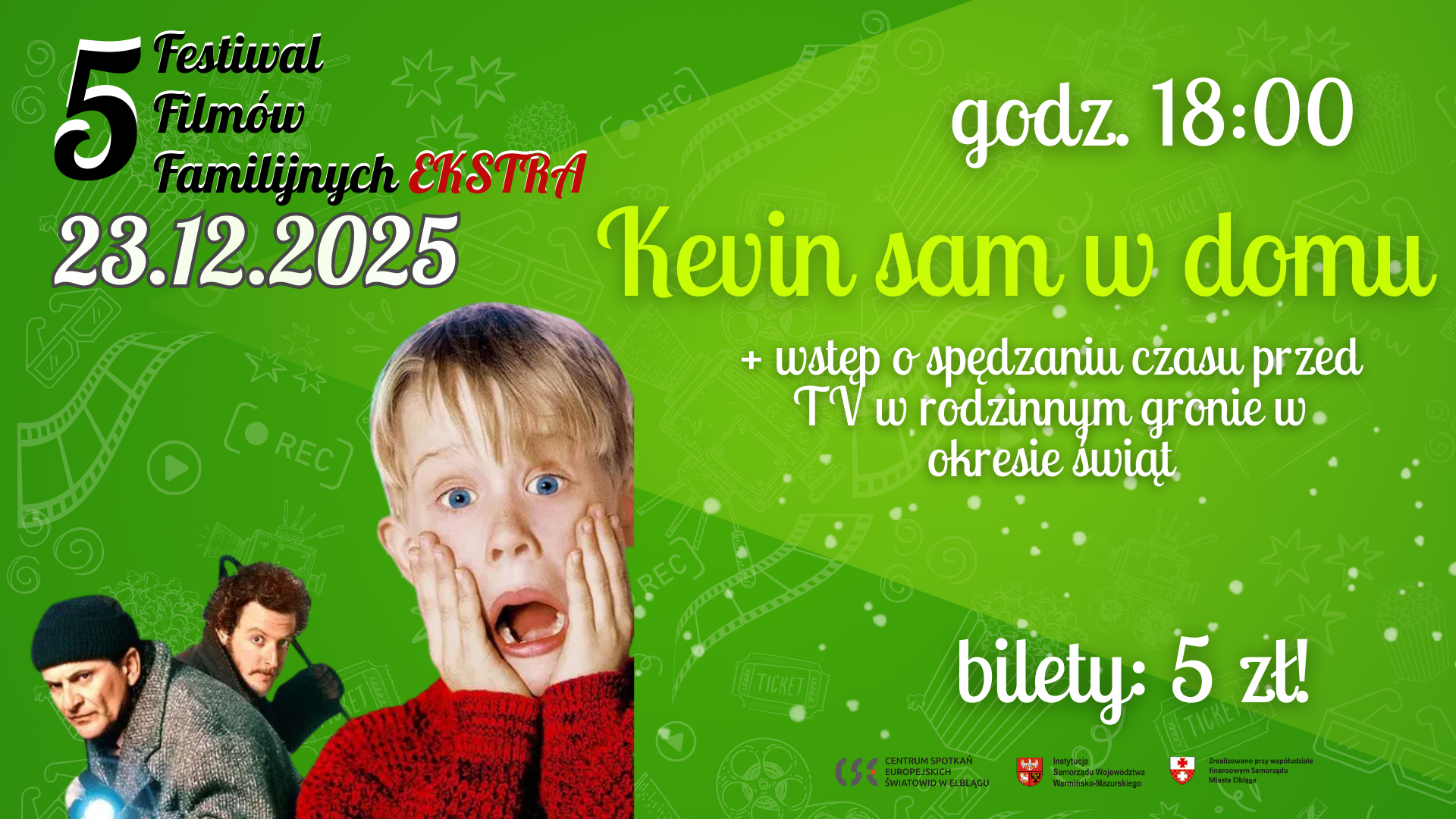 Festiwal Filmów Familijnych EKSTRA – Kevin sam w domu w Kinie Światowid!